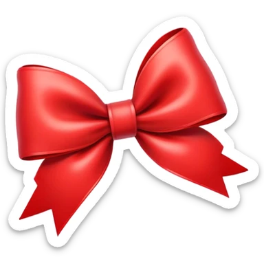 Red bow sticker