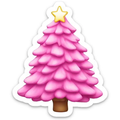 Pink Christmas tree sticker