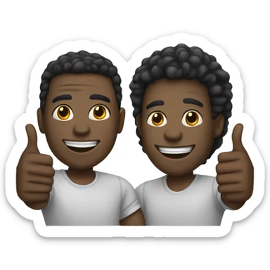 Two black guys shaking hands one Light skinned with waves the other dark skinned with a fro  sticker
