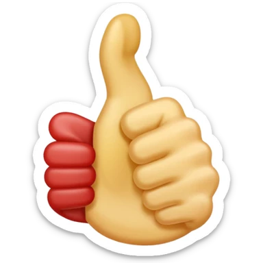 thumbs up emoij extra long thumb sticker