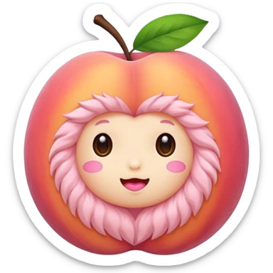 kawaii  peaches sticker