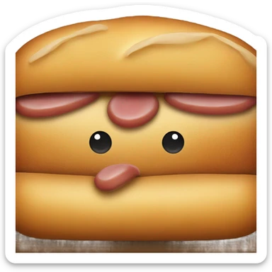 Bread with a sausage in it sticker