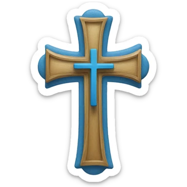 blue cross christian inspiration sticker