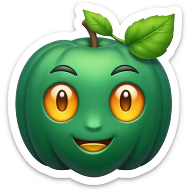 moño verde obscuro sticker