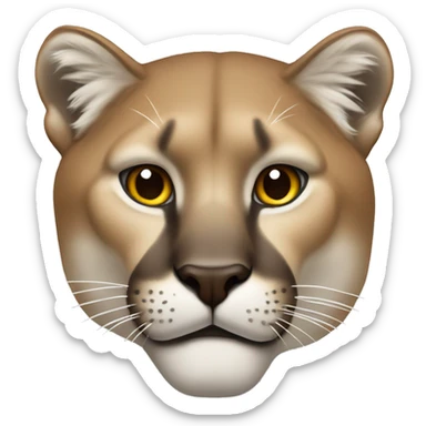 Cougar face profile sticker