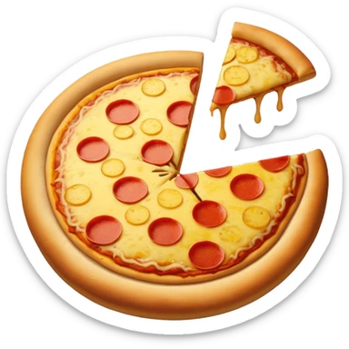 pizza with pineapple sticker