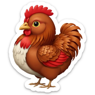 Cinnamon Queen hen sticker