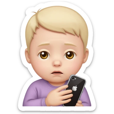 Please make an iPhone version of the baby emoticon that hurts because of the fever sticker
