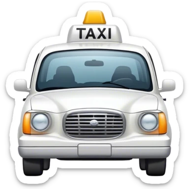  white taxi sticker