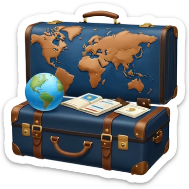 glob ,pass port, , travel bag , plane sticker