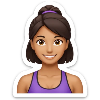 fitness girl, dark eyes sticker