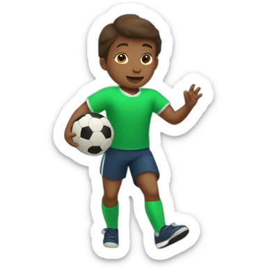 adaptable kid, juggling and playing football sticker