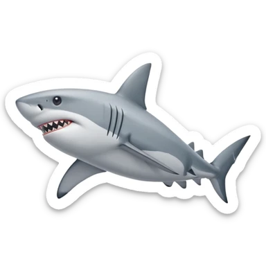 a shark with nike showes sticker