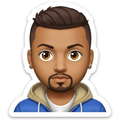 Sean Paul with dark brown hair sticker