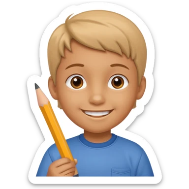 un copil care ii place matematica sticker