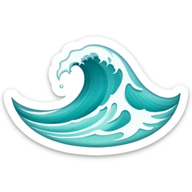 One small dainty wave sticker