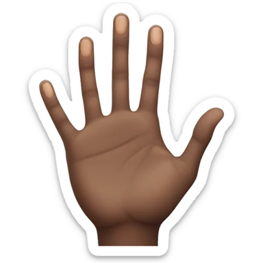 Left hand with missing ring finger sticker