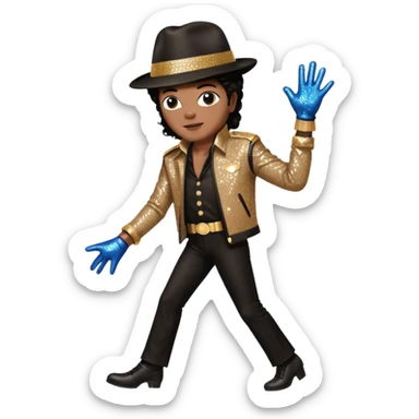 Michael Jackson moonwalking sticker