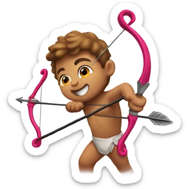 cupid’s bow and arrow sticker