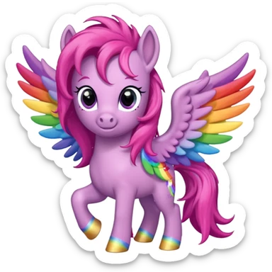 a littly pony with wings emoji sticker