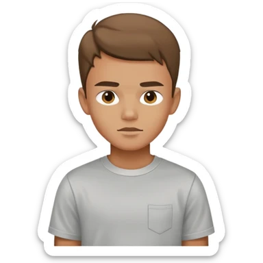 two block boy with sharp jawline sticker