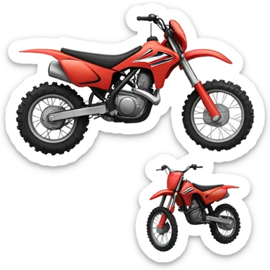 Red dirt bike  sticker
