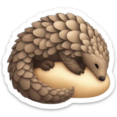 Pangolin sleeping  sticker