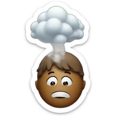 Emoji inhalando aire  sticker