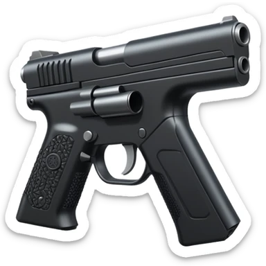 pistol with supressor sticker