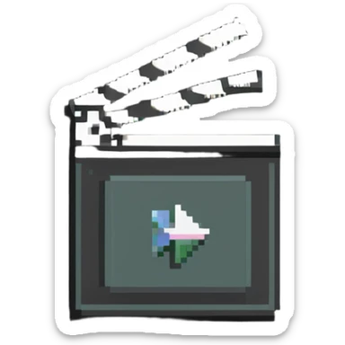 YouTube Studio badge with film slate and play button icon sticker