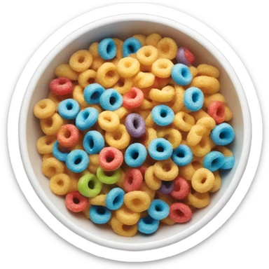 Bowl of Froot Loops cereal  sticker