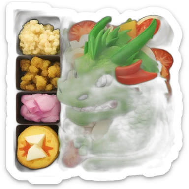 dragon bento box sticker