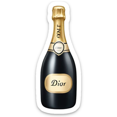 Dior champagne bottle sticker