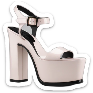 ysl black patent TRIBUTE PLATFORM SANDAL PATENT LEATHER sticker