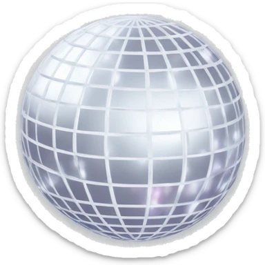 White disco ball sticker