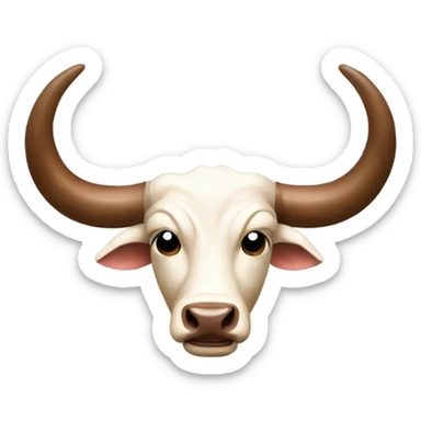 Bull horns through a buckeye sticker