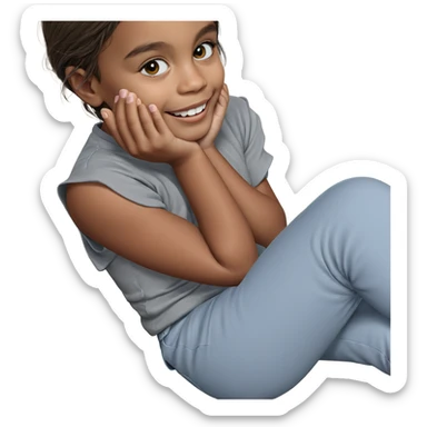 smiling girl looking at viewer sticker