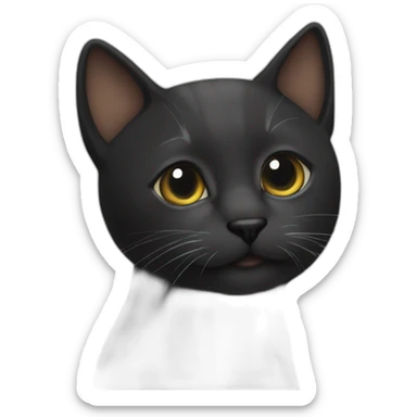 Dos gatos uno negro y otra karey sticker