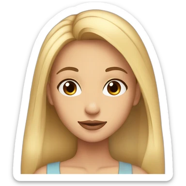 Girl named Liana blonde with brown eyes she is skiny sticker