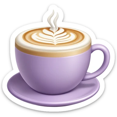 Pale purple coffe Latte  sticker