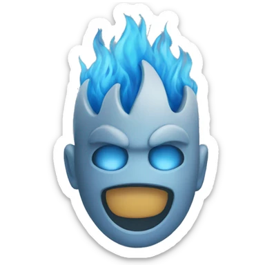 Blue flames sticker