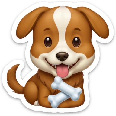 Köpek ve kemik sticker
