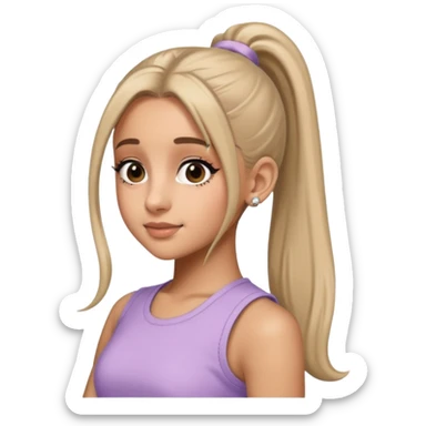ariana grande ponytail 2025 sticker