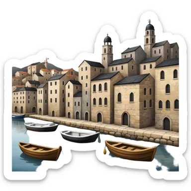 an old city port sticker
