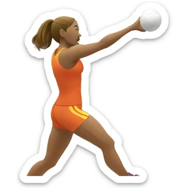 woman throwing shot put sticker