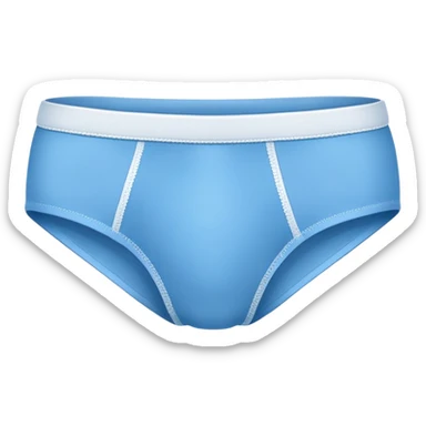 cartoon briefs underwear in blue color sticker