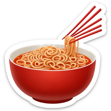 tomato noodle chopstick sticker
