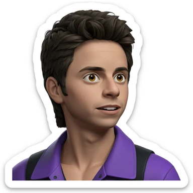 male portrait on black background sticker