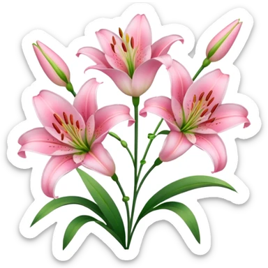 Lirios rosados sticker