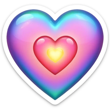 Heart with shimmering  sticker